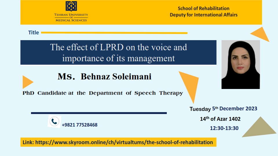 The effects of LPRD on the voice and the importance of its management